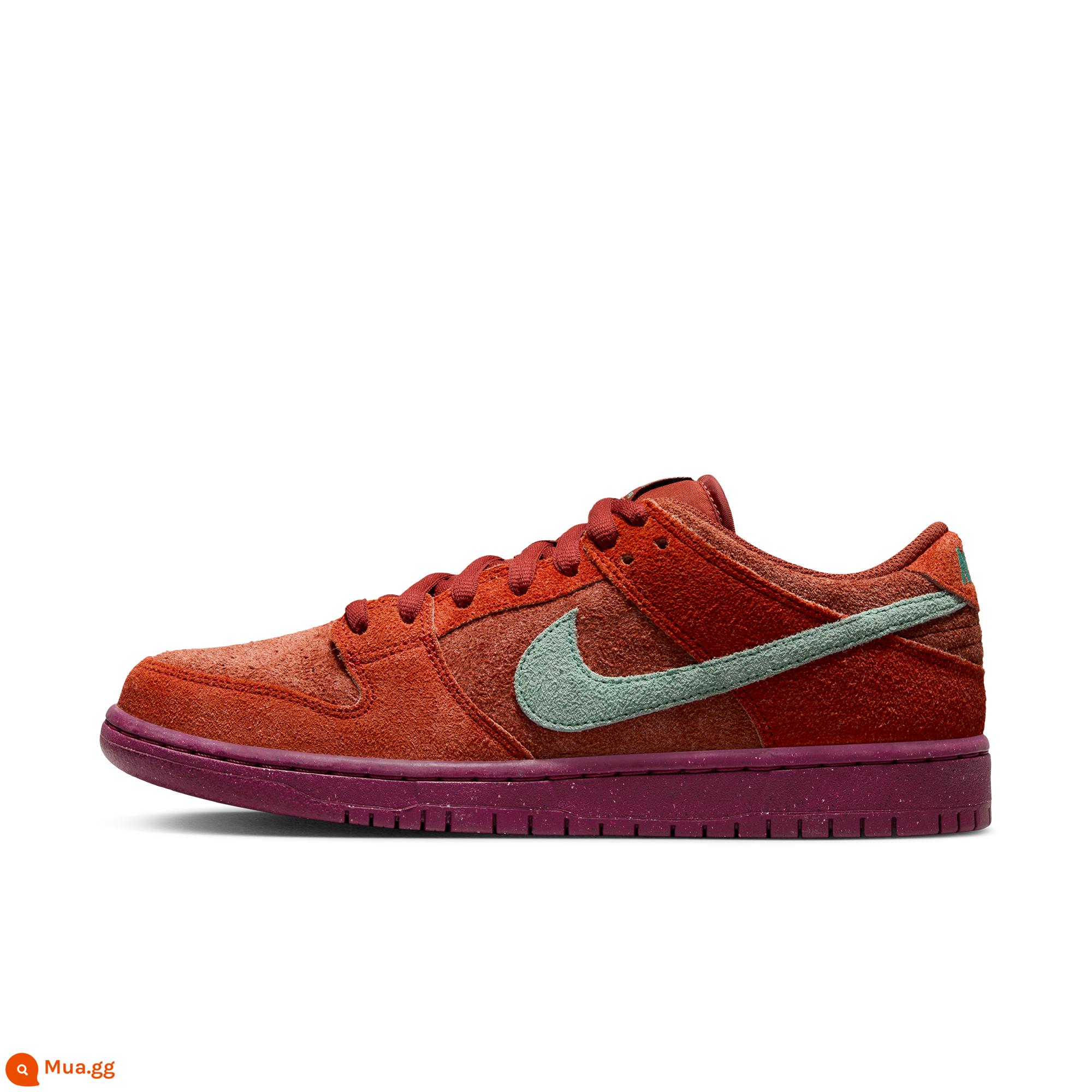 Giày trượt ván nam Nike SB DUNK LOW chính hãng đệm da lộn đế cao su cổ thấp DV5429 - 601 màu đỏ huyền bí/xanh ngọc lục bảo đang lên/cam đậm/đỏ gỗ hồng sắc/đỏ huyền bí