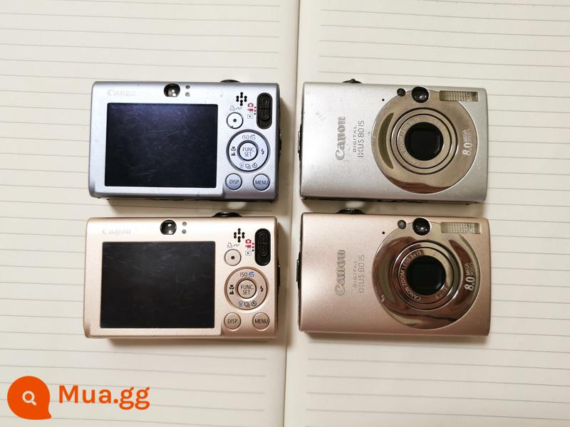 Canon/Canon IXUS 100 IS thẻ máy ảnh kỹ thuật số CCD máy ảnh retro chân dung lưới màu đỏ - IXUS 80 IS*8 triệu hình ảnh*Vàng, xanh và bạc có 3 màu, mới 85%