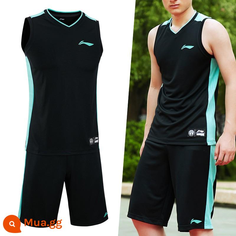 Áo vest thể thao Li Ning thể thao nam khô nhanh phù hợp tập luyện bóng rổ điền kinh không tay chạy bộ áo vest lụa băng mùa hè - Đồng phục bóng rổ bể bơi màu xanh [nhẹ, mềm, thấm mồ hôi và thoáng khí]