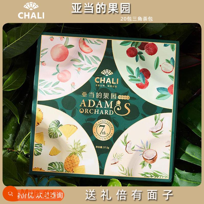 Trà CHALI Adam's Orchard Đào Oolong Vải Thiều Đen Túi Trà Hoa Quả Cold Brew Trà Hộp Quà Tặng - [Adam's Orchard] Hộp Quà