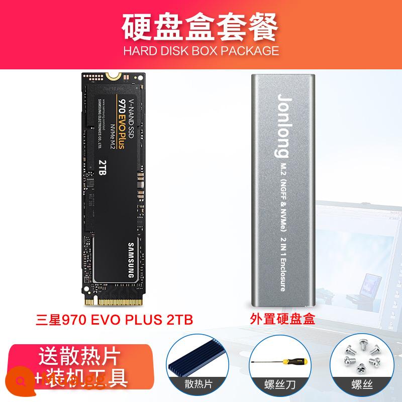 Samsung Solid State Ổ cứng 970evo cộng với 2T NVME SSD Notebook M2TB Solid -Thate Disk Hard 2TB Disk Disk PS5 Trò chơi Trò chơi - Vỏ ổ cứng 970EVO PLUS 2TB+