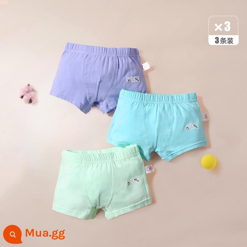 Quần lót bé trai Youbeiyi cotton nguyên chất trẻ em quần boxer trẻ em vừa và lớn quần đùi trẻ em quần bé không kẹp mông - Combo vũ trụ (3 gói)