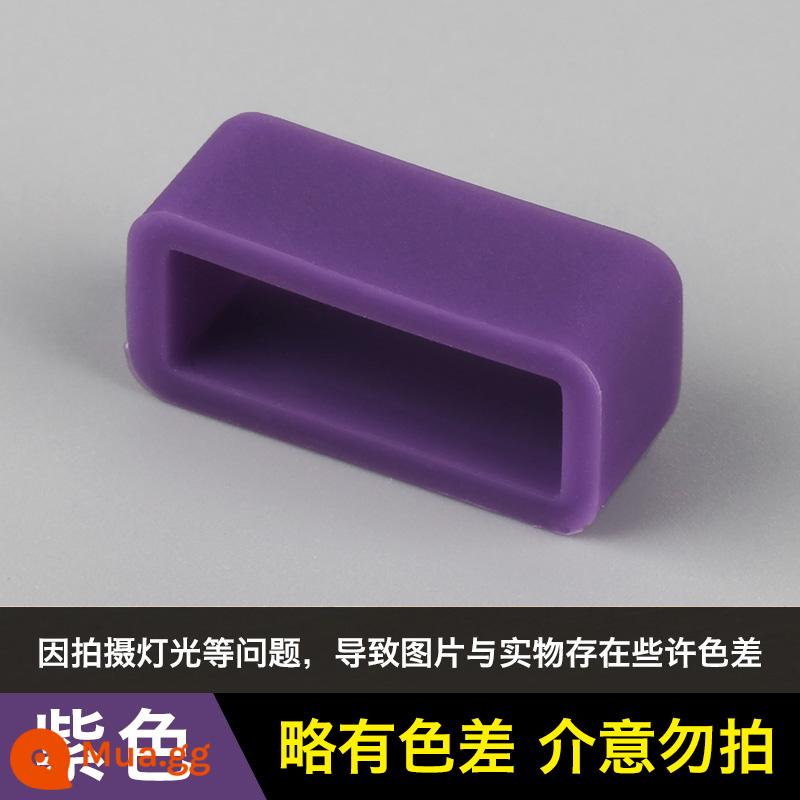 Phụ kiện khóa đồng hồ dây đeo đồng hồ silicone di chuyển vòng bezel cao su khóa dây đeo đồng hồ vòng dây đeo đồng hồ các bộ phận khóa - Màu tím