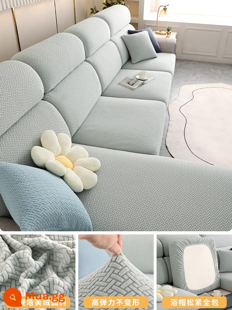 Vỏ sofa đa năng, trọn gói, không cần đo, một bộ sofa chống trượt đa năng, vỏ đệm sofa, ga trải sofa co giãn - Taffeta - xám nhạt vừa