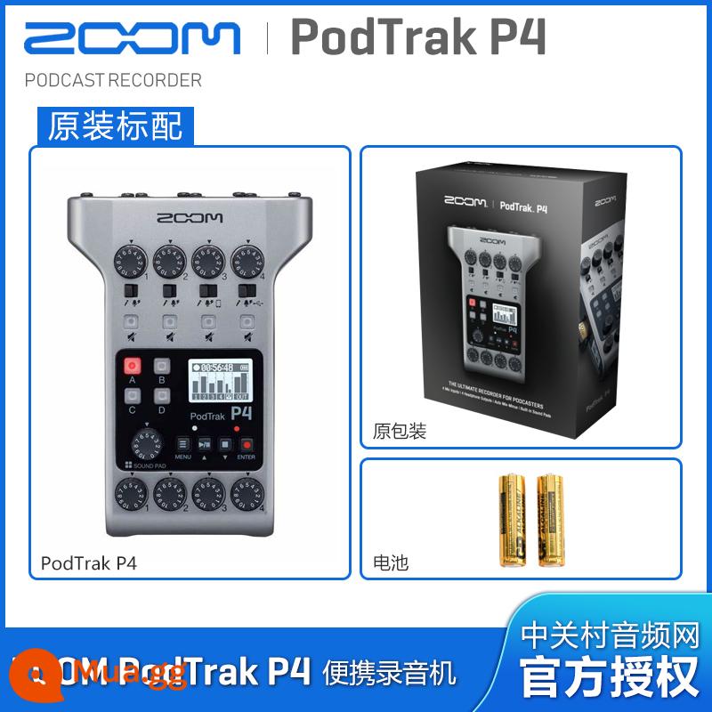 Máy trộn đa năng di động ZOOM PodTrak P4 P8 Hệ thống sản xuất podcast trực tiếp tích hợp - Cấu hình tiêu chuẩn chính thức của P4