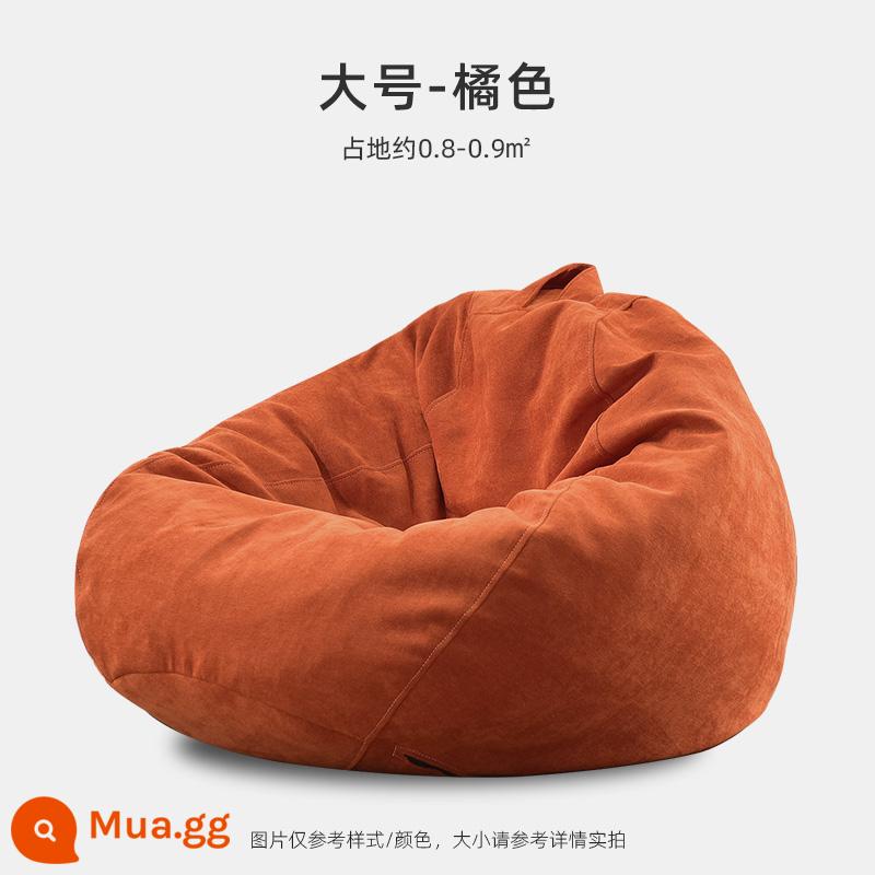 Ghế sofa lười có thể nằm và ngủ trên chiếu tatami túi đậu đơn ban công ghế tựa thư giãn ký túc xá phòng ngủ ghế sofa nhỏ - Kích thước lớn màu cam [lớp lót độc lập]