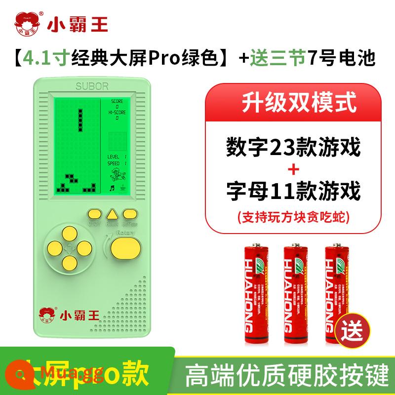 Little Overlord Tetris máy chơi game cầm tay đồ chơi giáo dục trẻ em dành cho học sinh phong cách cổ điển hoài cổ cổ điển di động màn hình lớn thời thơ ấu cổ điển máy trò chơi nhỏ mini 2022 món quà mới - Bảo vệ mắt bằng ánh sáng xanh ▲ Xanh Matcha [Màn hình lớn 4,1 inch ★ chế độ kép được nâng cấp ★ hỗ trợ rắn]