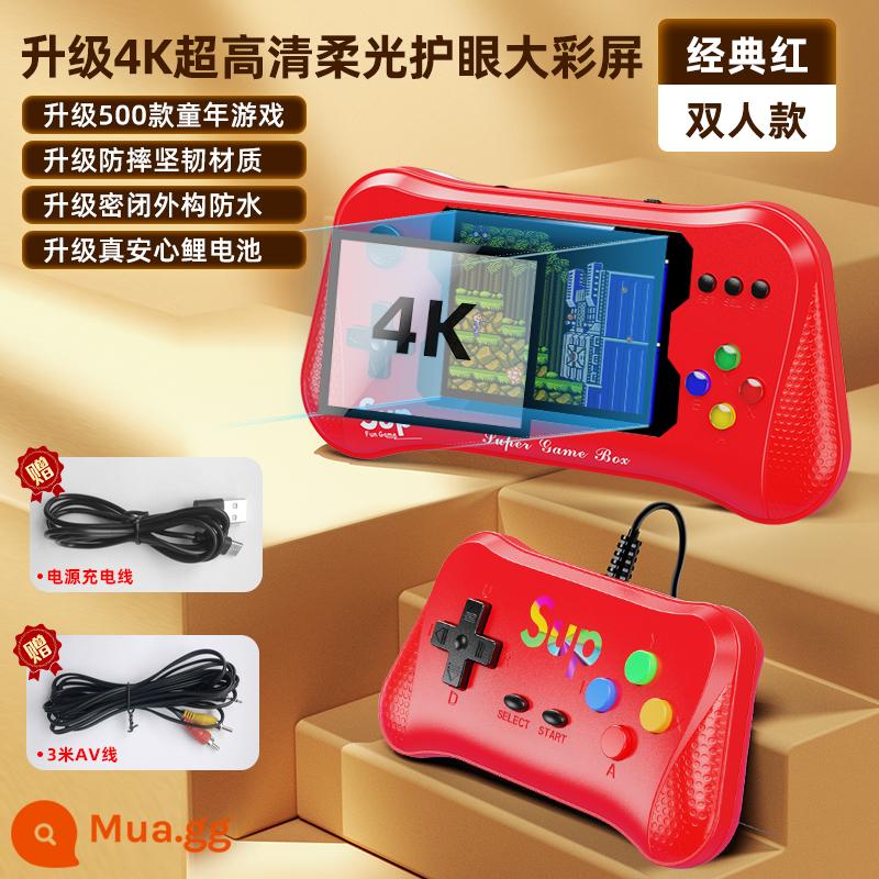 Ánh sáng dịu nhẹ bảo vệ mắt] 2022 mới sup máy chơi game cầm tay hoài cổ thời thơ ấu retro cổ điển Tetris kiểu cũ siêu PSP xách tay mini nhỏ FC đôi cầm tay 21 máy du lịch - Mẫu hàng đầu nâng cao 2023 [bảo vệ mắt ánh sáng dịu nhẹ 4K cực rõ] mẫu đôi màu đỏ ❤ tuổi thọ pin siêu dài