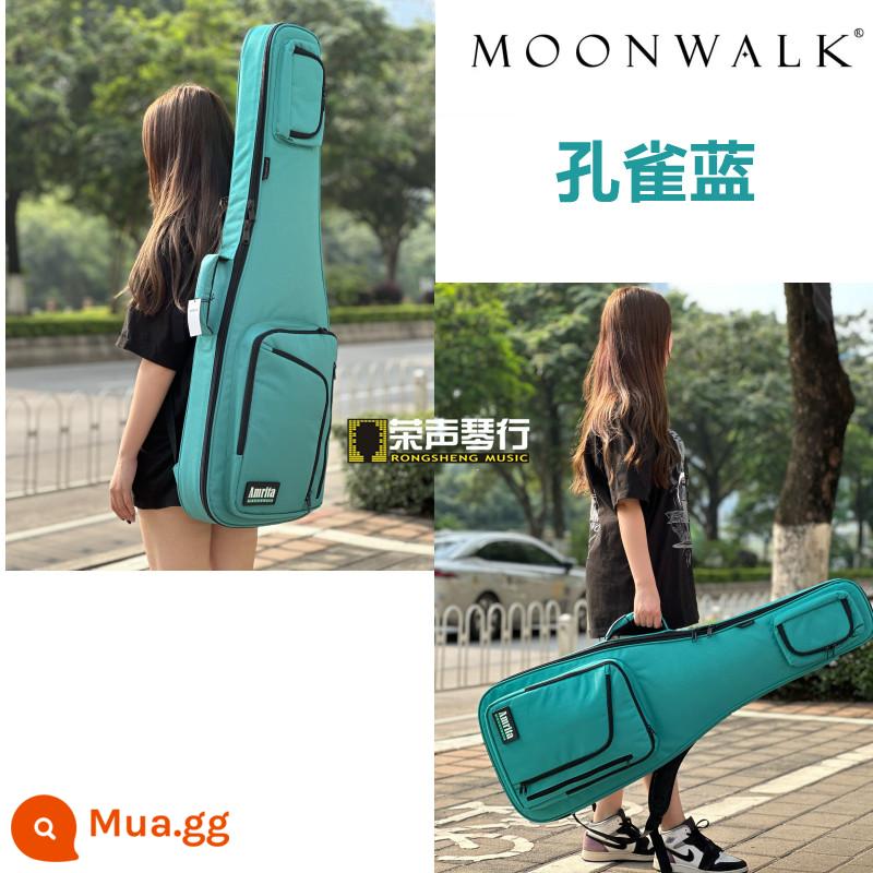 MOONWALK Đơn Giản Đơn Giản Dòng Đàn Guitar Điện Bass Điện Dân Gian Acoustic Buổi Biểu Diễn Túi Ba Lô - Dòng Alita [Túi đàn guitar điện màu xanh Peacock] dày