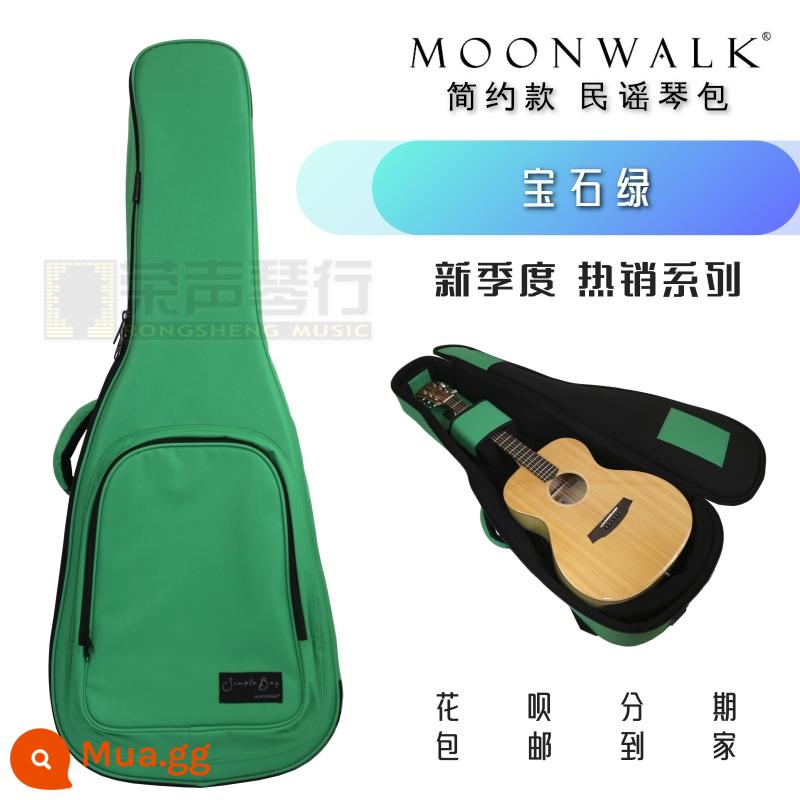 MOONWALK Đơn Giản Đơn Giản Dòng Đàn Guitar Điện Bass Điện Dân Gian Acoustic Buổi Biểu Diễn Túi Ba Lô - [Phong cách đơn giản] Túi đựng đàn guitar bằng gỗ màu xanh sapphire phổ thông 40 inch và 41 inch