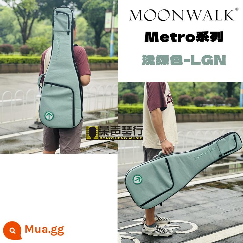 MOONWALK Đơn Giản Đơn Giản Dòng Đàn Guitar Điện Bass Điện Dân Gian Acoustic Buổi Biểu Diễn Túi Ba Lô - Metro Series Compact [Túi đàn guitar điện màu xanh nhạt]