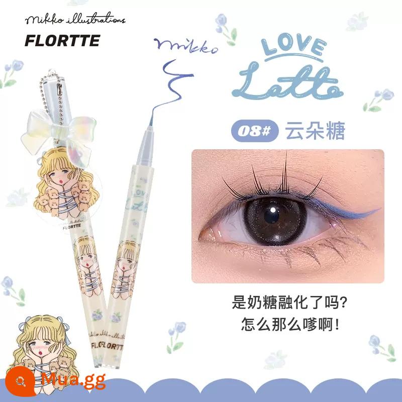 FLORTTE Flower Loria Nằm Tằm Bút 04 Hoa Rơi Leah Bút Kẻ Mắt Cực Mịn Xuống Đường Viền Bút Keo Bóng - màu vàng huỳnh quang