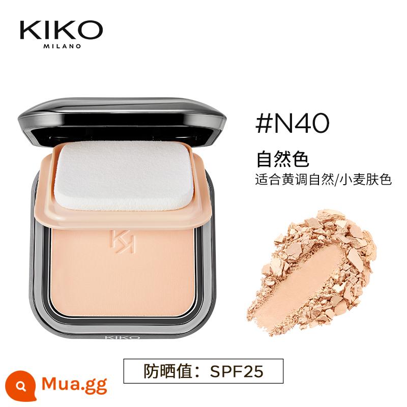 Bộ phấn phủ kiko cake set phấn trang điểm phấn phủ kiểm soát dầu lâu trôi kem che khuyết điểm chống nắng khô và ướt công dụng kép không trang điểm cho da khô da dầu hàng chính hãng - N40# màu tự nhiên (SPF25 nuôi dưỡng da nhiều hơn), sử dụng ướt và khô