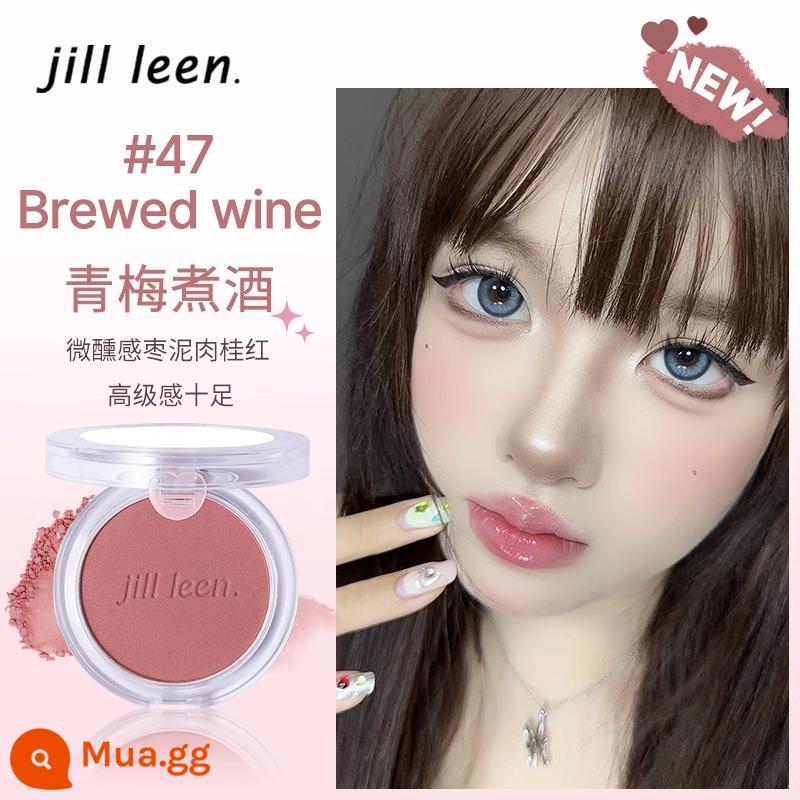 Phấn má hồng jill leen 18 dạng kem màu cam đậu sun đỏ khả năng sửa chữa Phấn má hồng jilleen màu tím má hồng nữ Yi Mengling 3g - 47#Rượu luộc mận xanh❤Màu mới