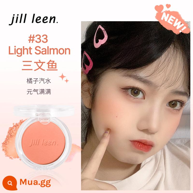 Phấn má hồng jill leen 18 dạng kem màu cam đậu sun đỏ khả năng sửa chữa Phấn má hồng jilleen màu tím má hồng nữ Yi Mengling 3g - Nghệ 33# Cá hồi