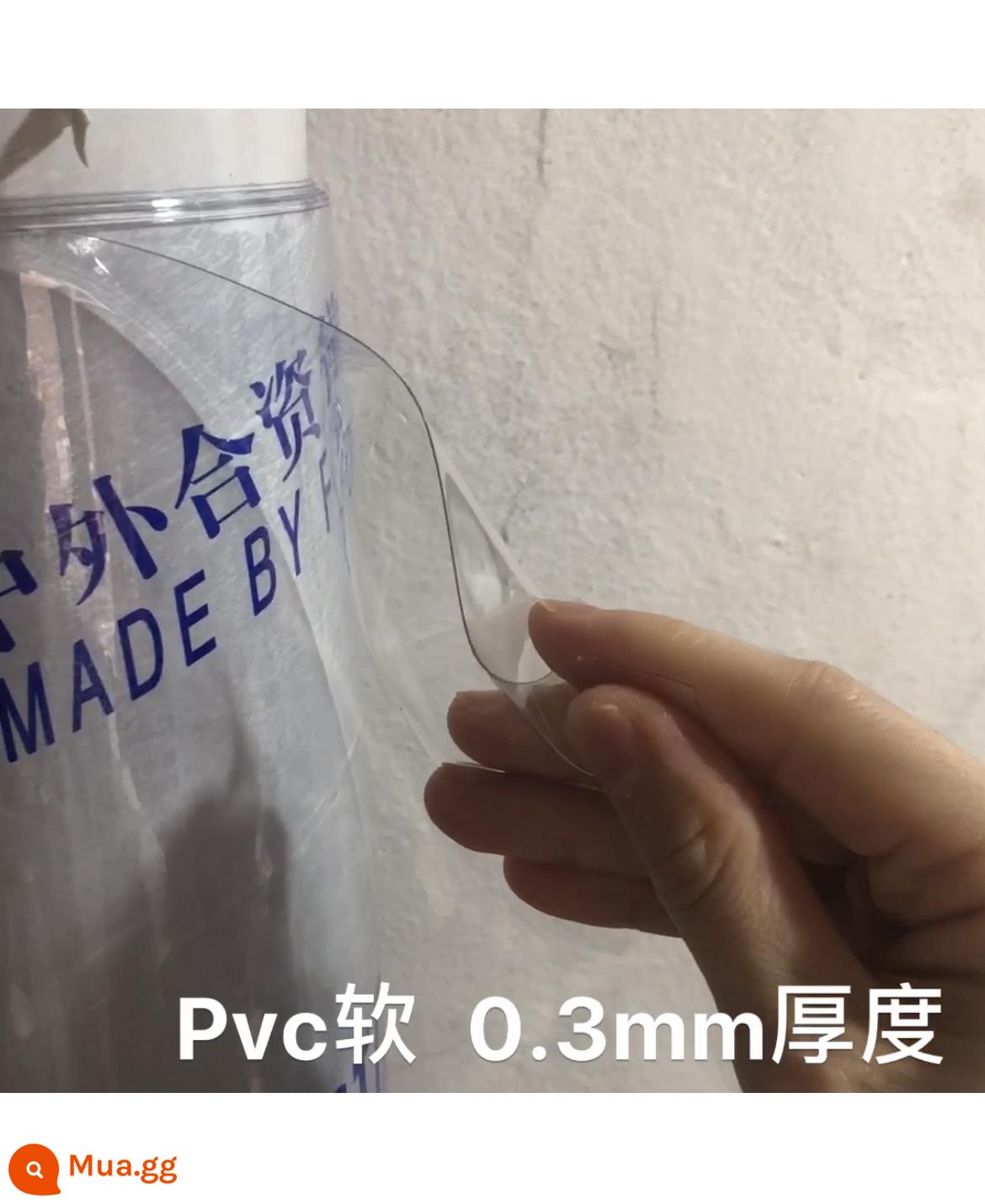 Nhựa PVC trong suốt thủy tinh mềm màng nhựa mềm bảng bàn thảm chống nước rèm cửa chống gió 0.5 1.0 2.0 cả cuộn - Độ dày 0,3mm rộng 1,2 mét * Chiều dài nhiều ảnh dài 1 mét không cắt xén