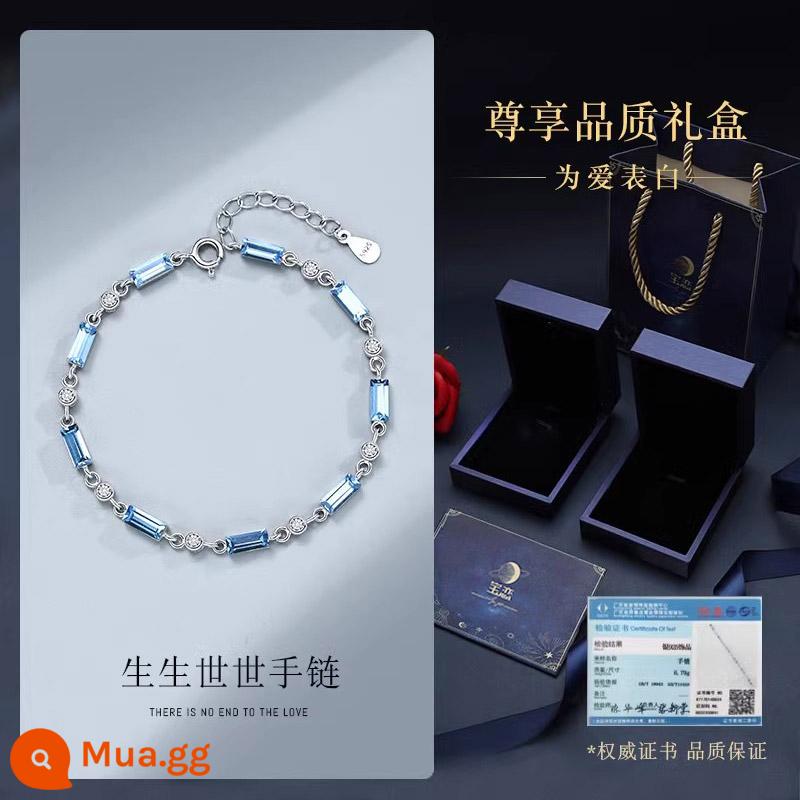 Bạch đàn xanh đã gặp Shihuai và còng tay cô gái vòng tay bạc sterling cặp đôi mới món quà sinh nhật giáng sinh cho bạn gái - Hộp quà tặng chứng nhận "Cuộc sống và cuộc sống" ☆ Khuyến nghị ngày lễ tình nhân