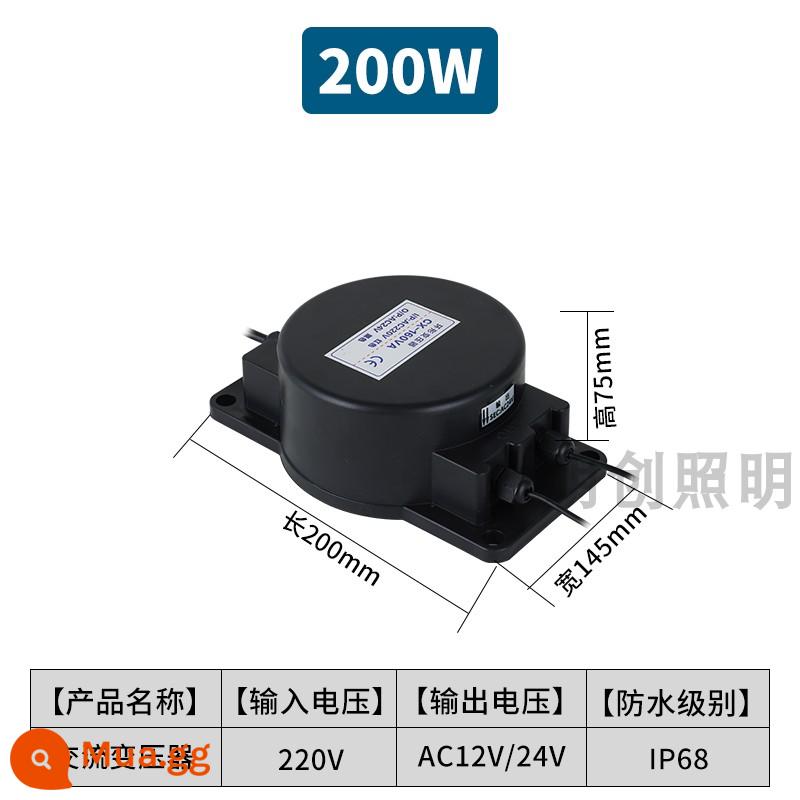 Máy biến áp xoay chiều hình tròn chống nước 220V sang 12V400W600W chống mưa DC chuyển đổi nguồn điện 220V sang 24V - Máy biến áp chống mưa AC 200W (nhận xét điện áp