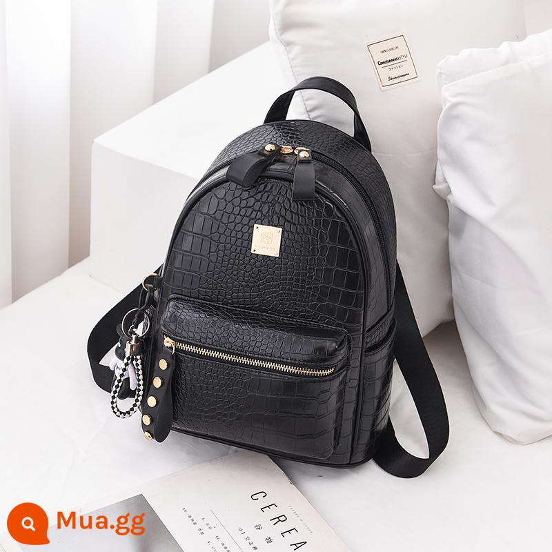 Ins Net Red Superfire Twees Nữ Summer 2022 Phiên bản mới của Hàn Quốc về thời trang Tide Rivet Rivet Backpack Túi thông thường - [Mẫu cá sấu] Màu đen size nhỏ