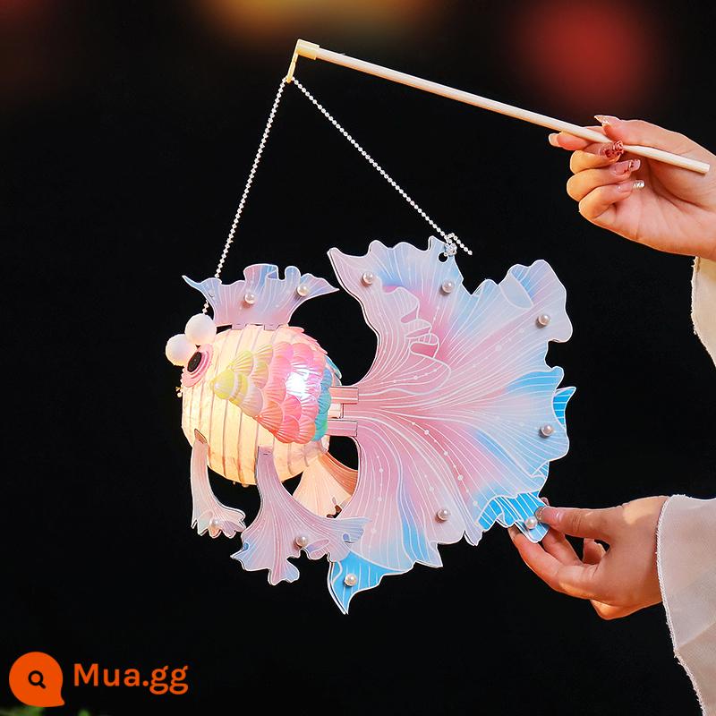 Năm Mới 2024 Rồng Năm Mới Aoyu Lễ Hội Đèn Lồng Handmade DIY Năm Mới Trẻ Em Di Động Dạ Quang Đèn Lồng - Tự làm đèn cá chìm và cá koi ngỗng rơi