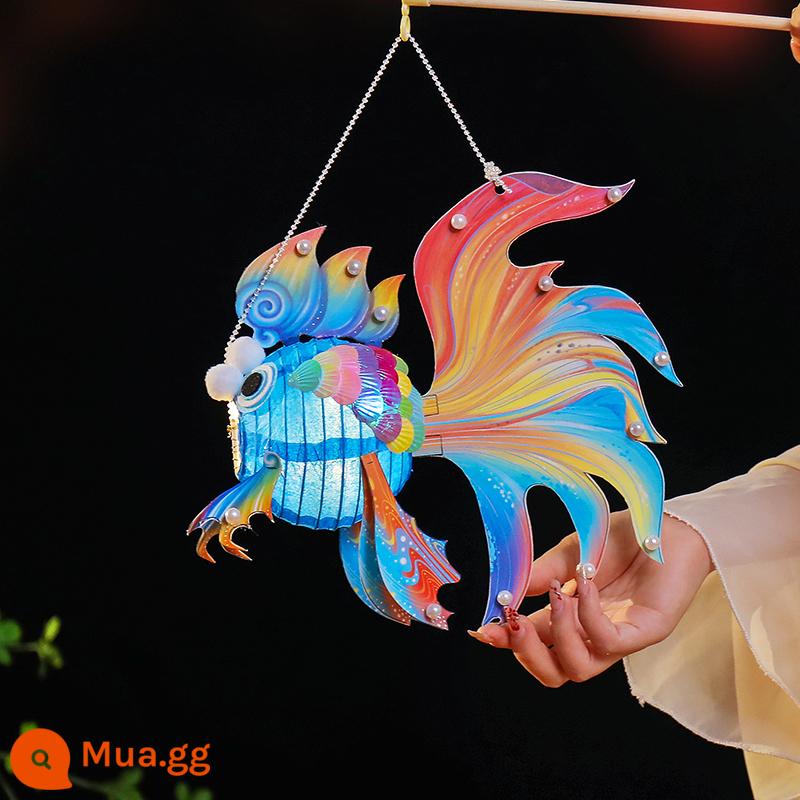 Năm Mới 2024 Rồng Năm Mới Aoyu Lễ Hội Đèn Lồng Handmade DIY Năm Mới Trẻ Em Di Động Dạ Quang Đèn Lồng - DIY Cá Nhảy Qua Cổng Rồng-Đèn Cá Koi