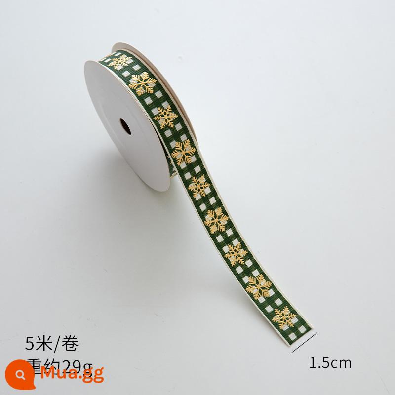 Nuoqi 5m thư Giáng sinh ribbon ribbon diy hộp quà tặng bao bì bowknot nung ruy băng đồ trang trí Giáng sinh - Kẻ sọc xanh trắng 1,5 cm