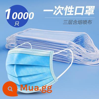 50 chiếc 100 chiếc trong kho mặt nạ dùng một lần độc quyền ba lớp bảo vệ chống bụi thoáng khí cho người lớn dành cho nam và nữ. - 10.000 chiếc (màu xanh dành cho người lớn)