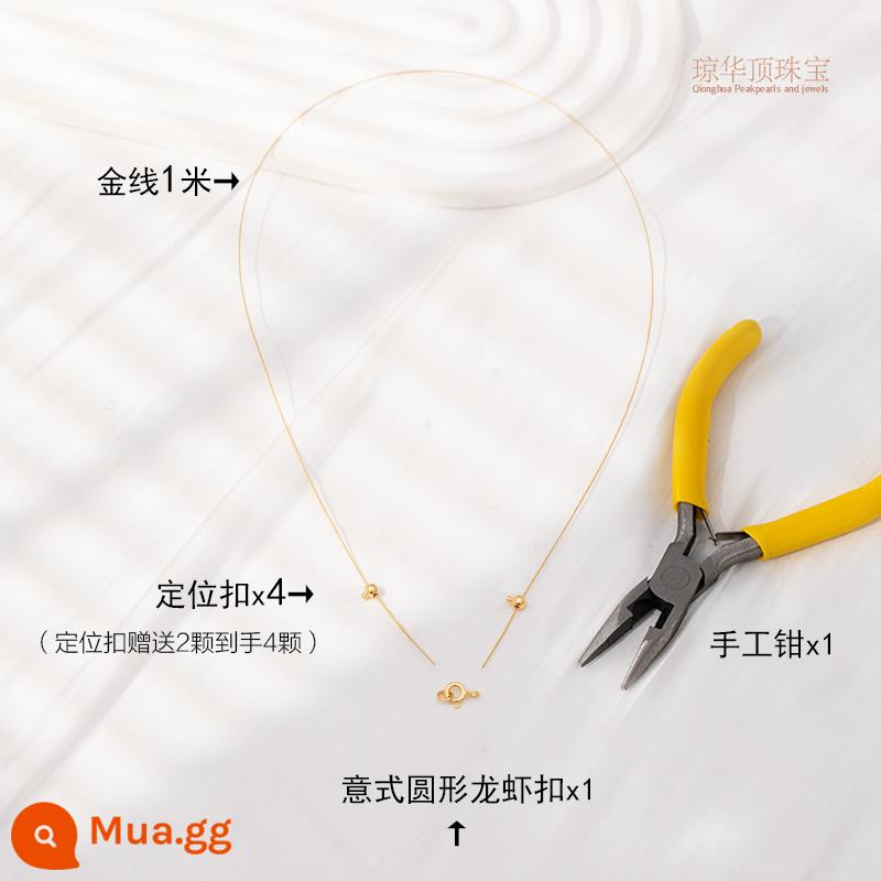 Qionghua Top Đeo Ngọc Trai Nhỏ Đặc Biệt Dòng Vòng Cổ Vòng Tay Tay Dây Đầu Phụ Kiện Vàng 18K Tự Làm Chuỗi Hạt Kê chất Liệu Dây - Bộ xiên kẹp tôm hùm vàng đầy đủ phụ kiện - bao gồm cả kìm