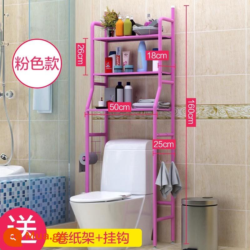 Phòng trang điểm kệ nhà tắm cao từ trần đến sàn toilet nhà tắm toilet chậu rửa giá treo máy giặt toilet kệ đựng đồ - Giá đỡ bồn cầu dạng bột ba lớp có giá 39,9 nhân dân tệ