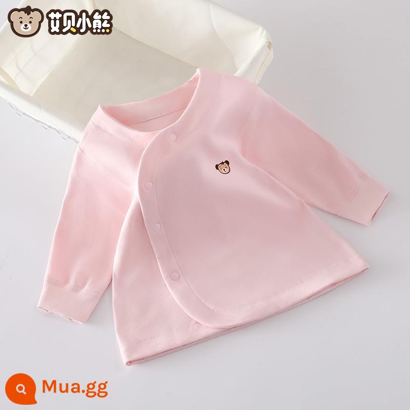 Quần áo mùa thu cho bé sơ sinh đứng tất cả cotton nguyên chất loại A mỏng mùa xuân và mùa thu quần vệ sinh trẻ em không xương một mảnh quần lót - Túi chéo (hồng)