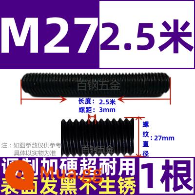 Thanh vít cường độ cao 8,8/10,9/12,9 thanh ren đầy đủ lớp ren vít đầy ren M6M8M10-M64 - M27*2.5 mét (1 cái)