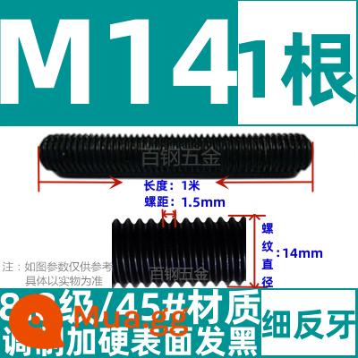 Thanh vít cường độ cao 8,8/10,9/12,9 thanh ren đầy đủ lớp ren vít đầy ren M6M8M10-M64 - Ren ngược mỏng M14*1.5 ren*1 mét