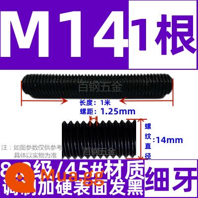 Thanh vít cường độ cao 8,8/10,9/12,9 thanh ren đầy đủ lớp ren vít đầy ren M6M8M10-M64 - Sợi mịn M14*1.25 sợi*1 mét