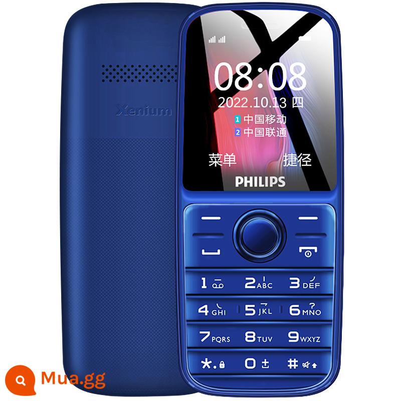 [Cửa hàng Flagship chính thức] Điện thoại dành cho người cao tuổi Philips 4G Full Netcom Điện thoại thẳng chờ siêu dài chính hãng dành cho người cao tuổi Màn hình lớn, ký tự to và giọng nói lớn cho nam và nữ, phiên bản viễn thông, điện thoại nút thông minh dành riêng cho sinh viên - Xanh đậm