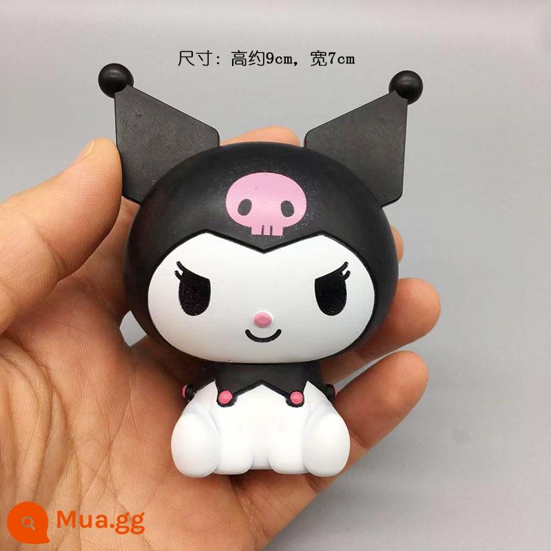 Kulomi Trang Trí Bánh Trang Trí Sanrio Retro Trang Trí Bánh Bột Đen Nơ Chiếu Sáng Trang Trí Bánh Sinh Nhật - Đồ trang trí Kuromi