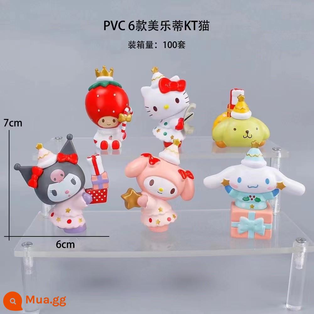 Kulomi Trang Trí Bánh Trang Trí Sanrio Retro Trang Trí Bánh Bột Đen Nơ Chiếu Sáng Trang Trí Bánh Sinh Nhật - Một bộ đồ trang trí lớn