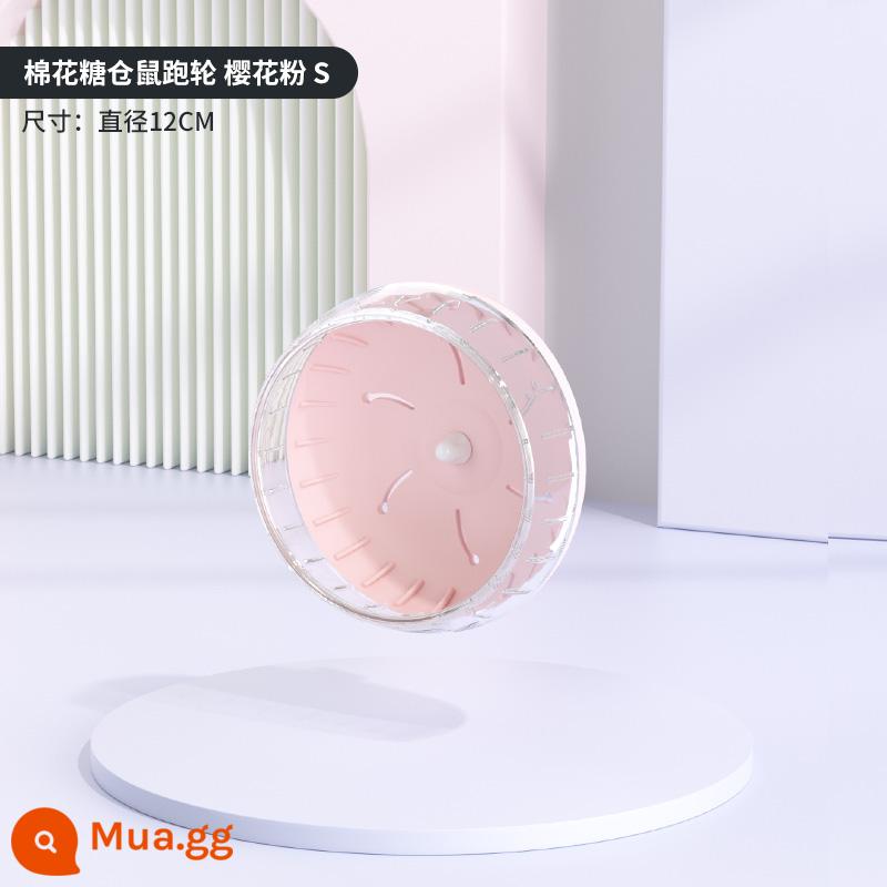 Thú Cưng Shangtian Hamster Bánh Xe Chạy Đồ Chơi Con Lăn Tắt Tiếng Giá Đỡ Gấu Vàng Nhím Tiếp Liệu Lớn 21 Cm Bóng Chạy - Bánh xe chạy Marshmallow Sakura Hồng 12cm (không có chân đế)