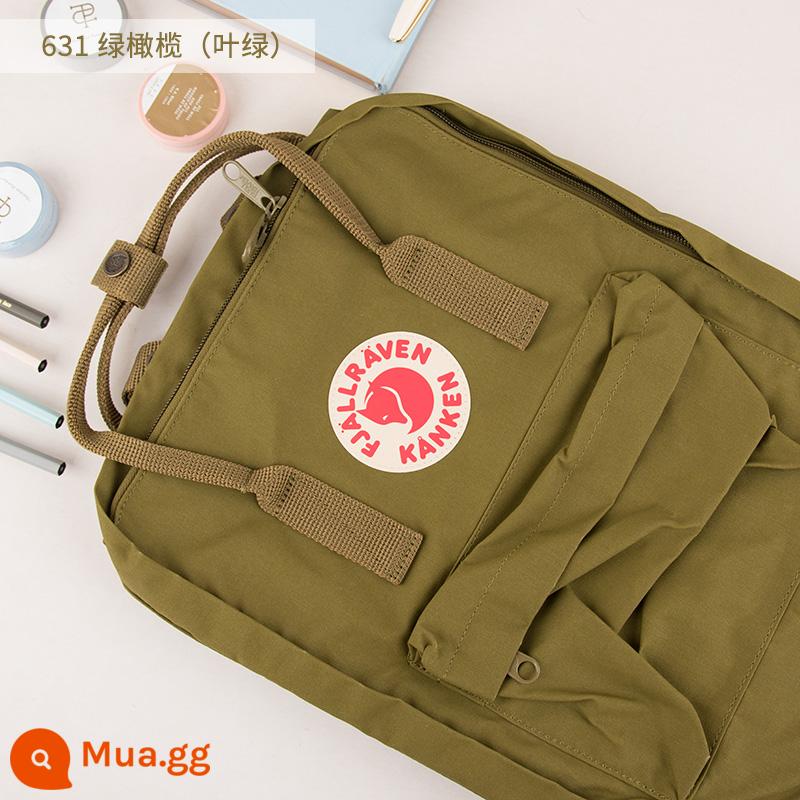 Ba lô kanken chính hãng cáo bắc cực / fjallraven Thụy Điển ba lô đi học cổ điển mini nam nữ - màu xanh lá