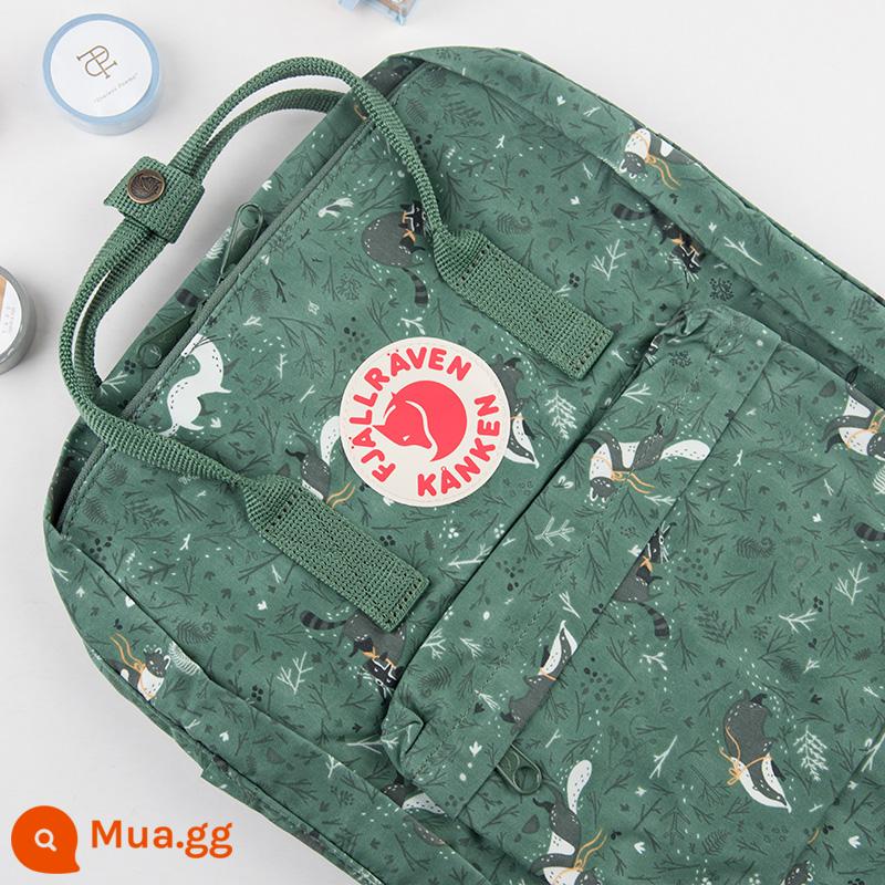 Ba lô kanken chính hãng cáo bắc cực / fjallraven Thụy Điển ba lô đi học cổ điển mini nam nữ - NGHỆ THUẬT Truyện ngụ ngôn xanh 976