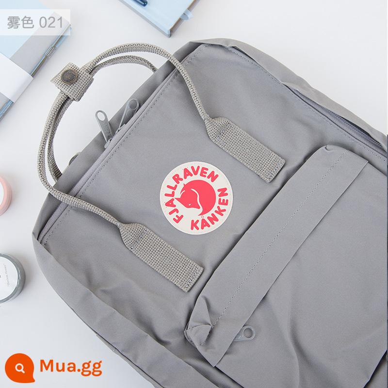 Ba lô kanken chính hãng cáo bắc cực / fjallraven Thụy Điển ba lô đi học cổ điển mini nam nữ - màu xám sương mù 021