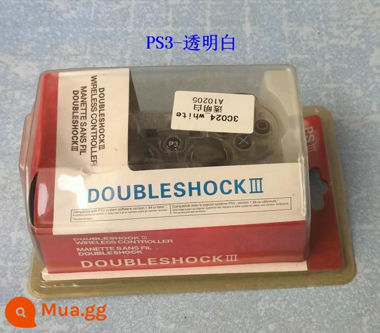 Tay cầm PS3 rung đôi rocker PS3 chủ trò chơi PC máy tính tay cầm có dây PS3 Bluetooth không dây - PS3-Trắng trong suốt