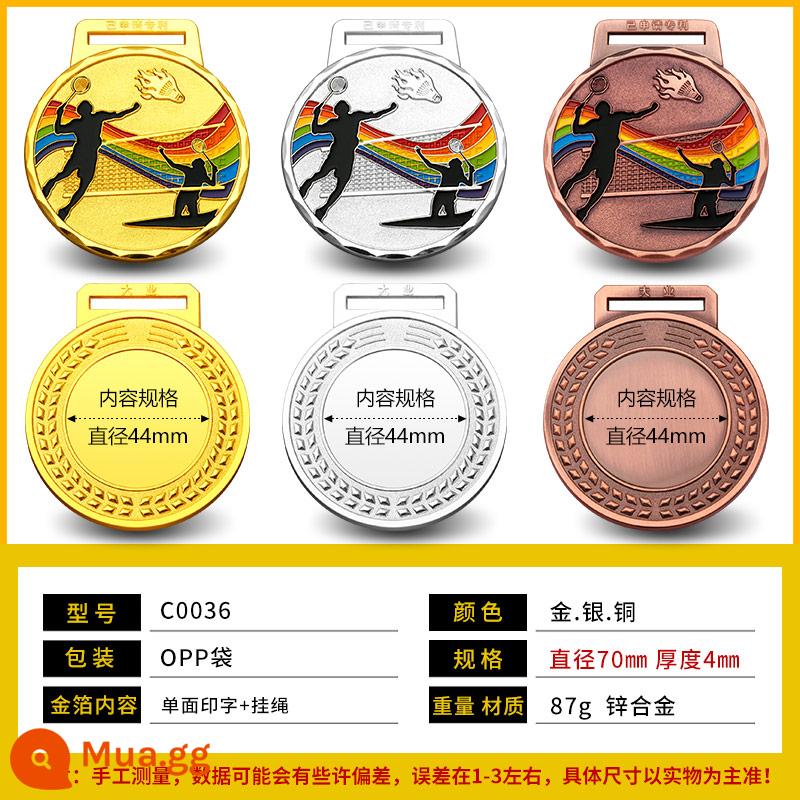 Danh sách sản xuất huy chương cầu lông Daye huy chương vàng trò chơi marathon dành cho trẻ em huy chương tùy chỉnh - Huy chương cầu lông cầu vồng 2