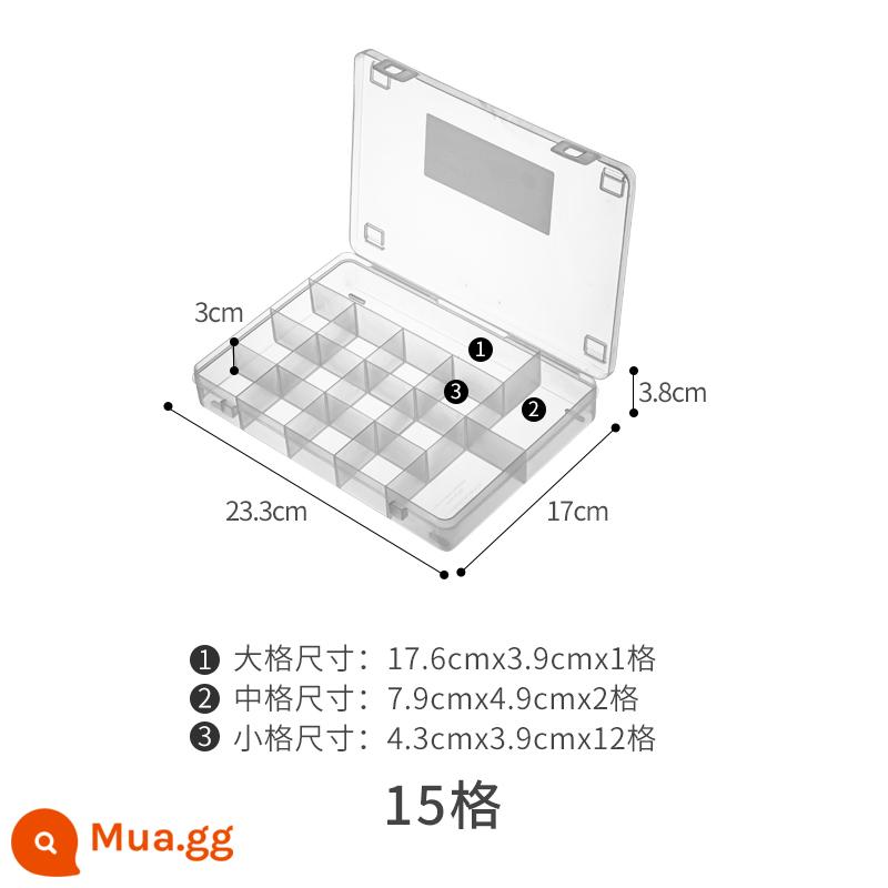 Nhập Khẩu Nhật Bản Nhiều Lưới Hộp Đựng Trang Sức Bông Tai Tai Kim Hộp Bảo Quản Nhà Chia Công Suất Lớn Vòng Cổ Tai Hộp Đựng Trang Sức - 15 lưới