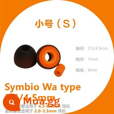 Symbio nhỏ tay áo màu cam cắm tai nghe trong tai bọt biển AirPods Pro tay áo silicone SE846 dây thanh âm tròn được cấp phép - Wa silicone-bọt biển + ống chuyển đổi, cặp nhỏ