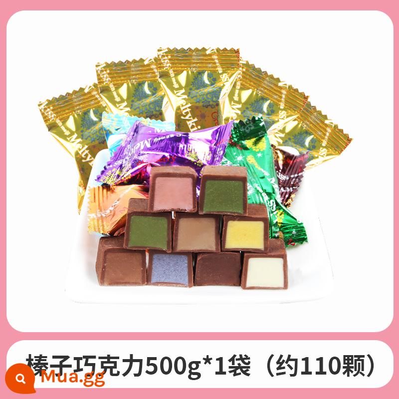 meiji Meiji Sô cô la Snow Kiss Sandwich Sôcôla Hỗn hợp Kẹo nhiều hương vị Số lượng lớn Lễ hội mùa xuân Đồ ăn nhẹ Bán buôn - Sôcôla hạt phỉ 500g*1 túi (khoảng 110 miếng)