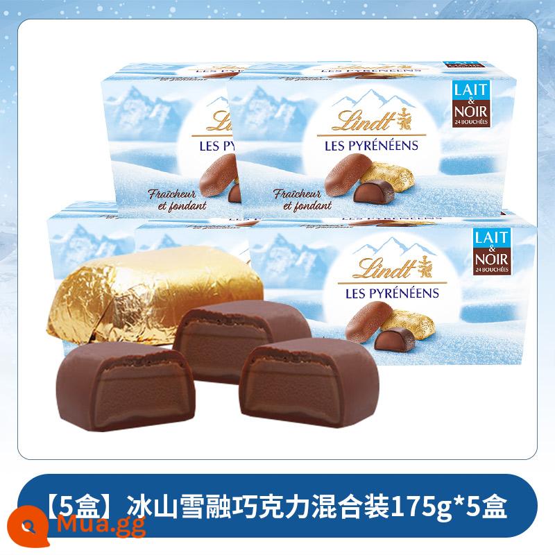 lindt Sô cô la Lindt iceberg Thụy Sĩ 3 hộp sô cô la nham thạch nhập khẩu Pháp quà tặng lễ hội cho bạn gái - [5 hộp] Iceberg Snow Melted Chocolate Mix 175g*5 hộp