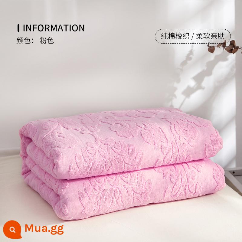 Hengyuanxiang cotton nguyên chất kiểu cũ chăn bông người lớn chăn mùa hè khăn bông chăn đơn điều hòa mùa hè mát chăn mỏng - 2247-Hồng*