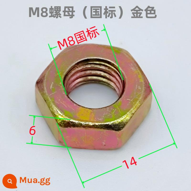 Bảng điều khiển tổ ong trần tích hợp phụ kiện tiêu chuẩn quốc gia vít thông qua vít răng M6M8 vảy cá kéo nổ đai ốc gioăng 38 nâng nhanh - Đai ốc 1,5kg-M8 (vàng)