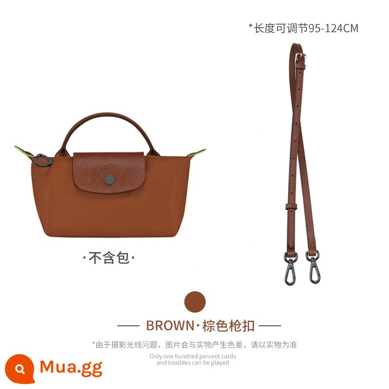 Xưởng thủ công LONGCHAMP chuyển đổi túi mini không cần đục lỗ túi bánh bao nhỏ có dây đeo vai Túi Messenger với phụ kiện mua một lần - Khóa súng Cognac (lớp da bò đầu tiên) 95-124cm được bán riêng dây đeo vai