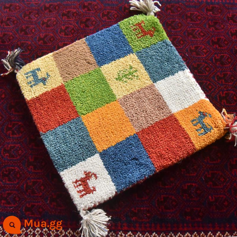 Phong cách trang trí Bắc Âu theo phong cách Ba Tư Gabbeh Wool Handmade Ấn Độ nhỏ chăn nhỏ dễ thương Máy tính để bàn trang trí màu sắc - Màu lưới mu53 là ngẫu nhiên, mỗi màu hơi khác nhau